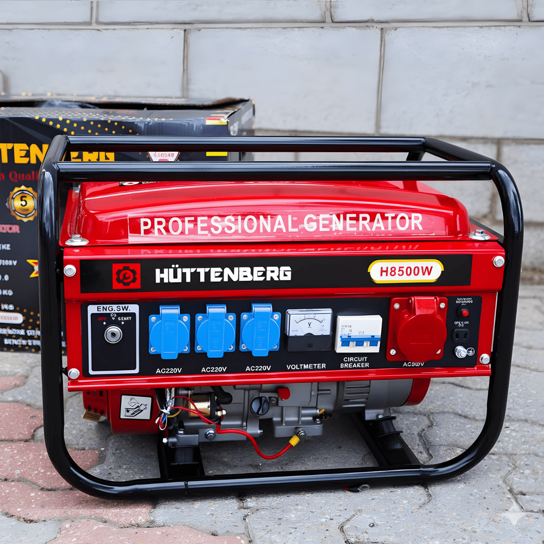 Generatore di Corrente H-8500w (220/380v) Con Chiave Semi Silenzioso