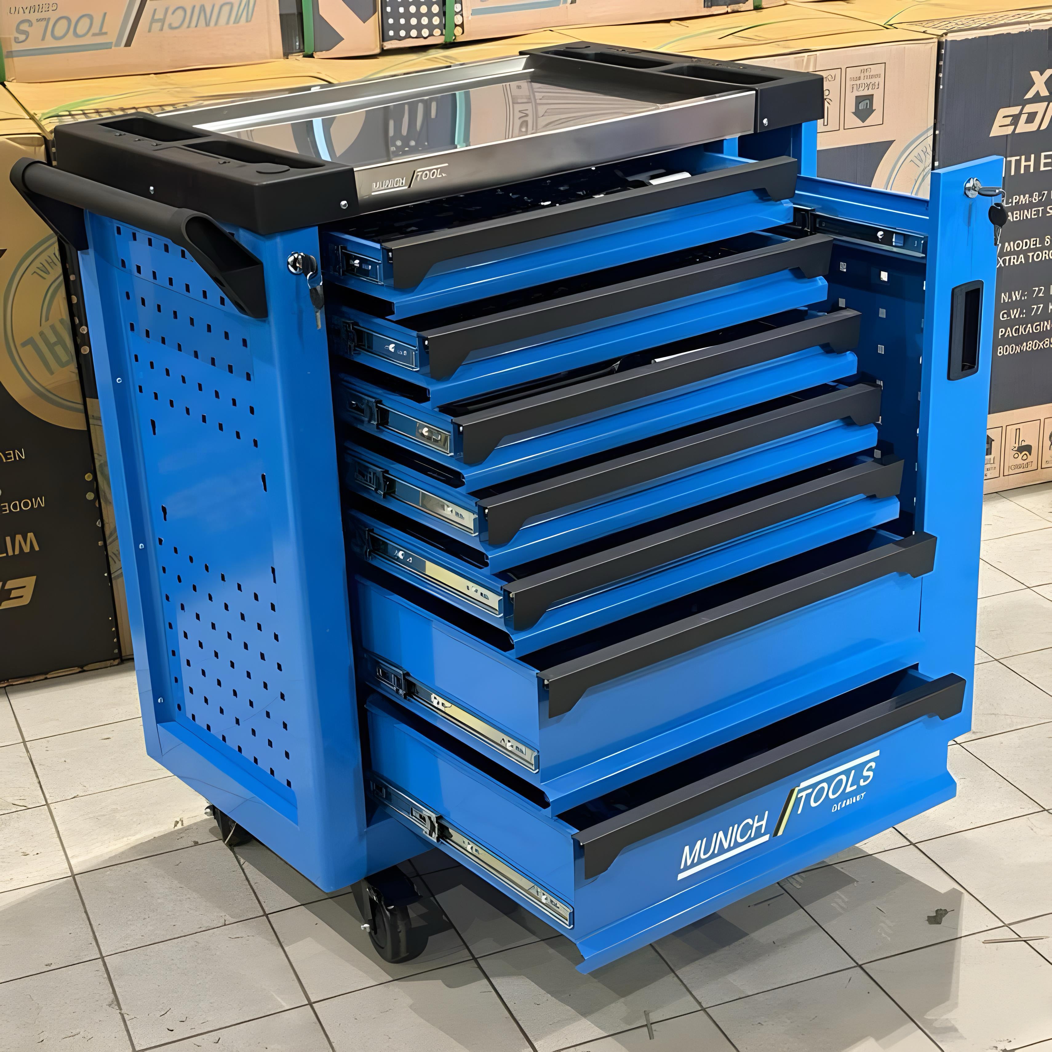 Carrello Attrezzi 8 Cassetti Professionale BLU