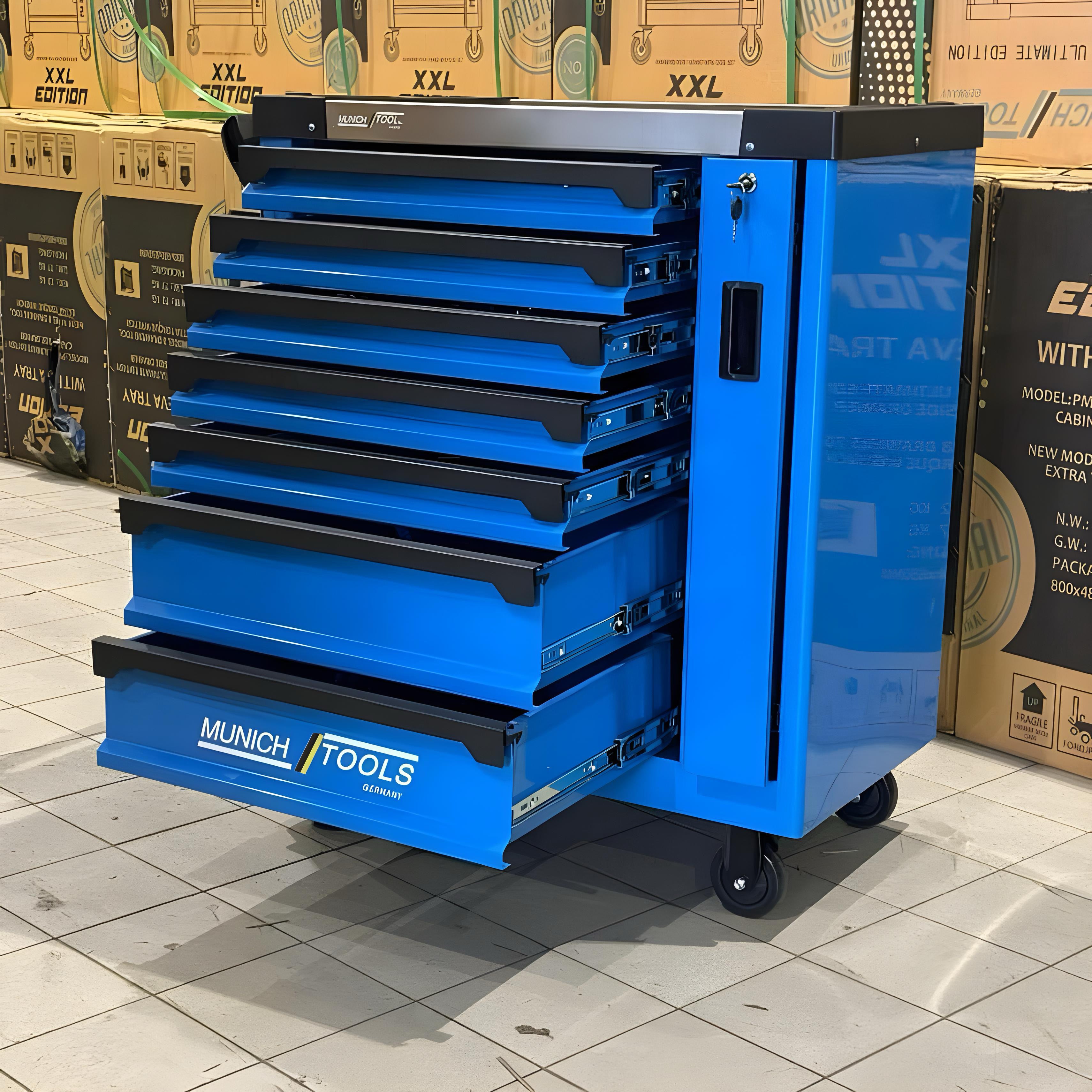 Carrello Attrezzi 8 Cassetti Professionale BLU