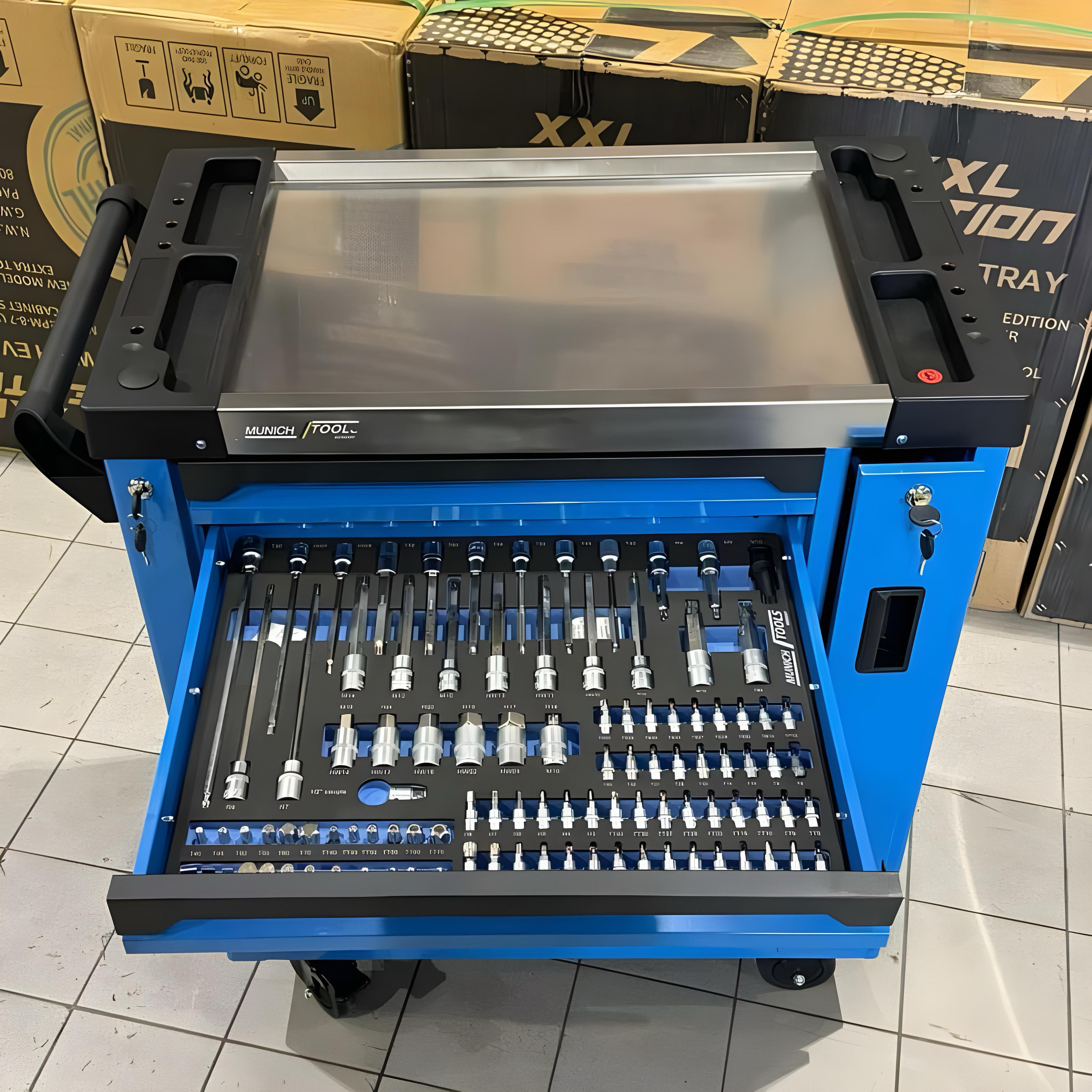 Carrello Attrezzi 8 Cassetti Professionale BLU